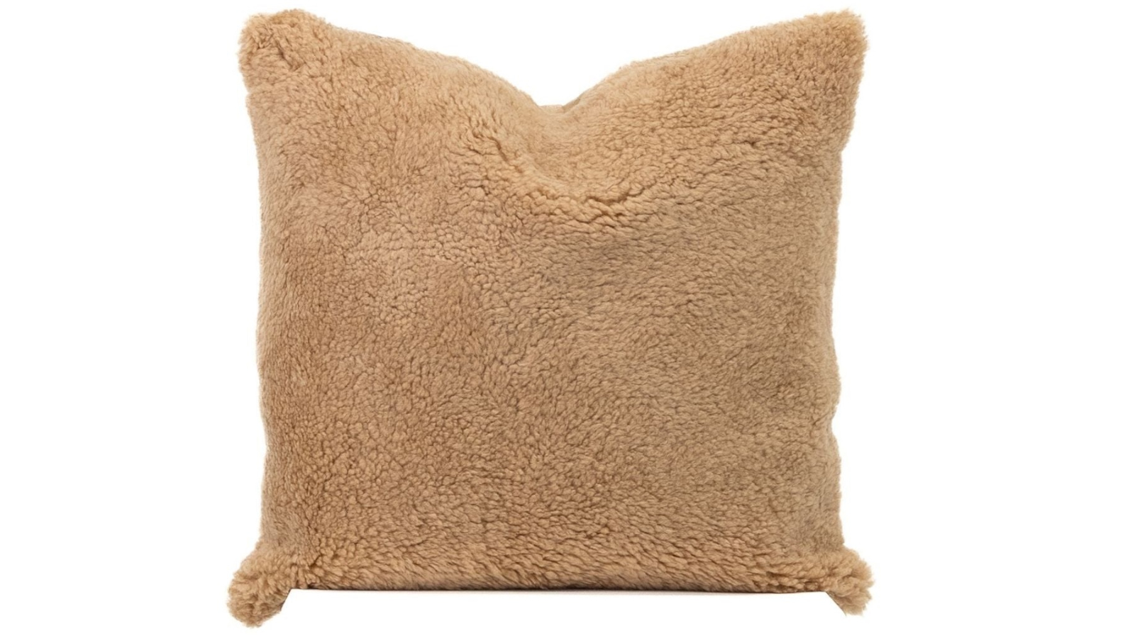 Naturally Sheepskins 50 x 50cm Shearling Cushion with Insert - Caramel