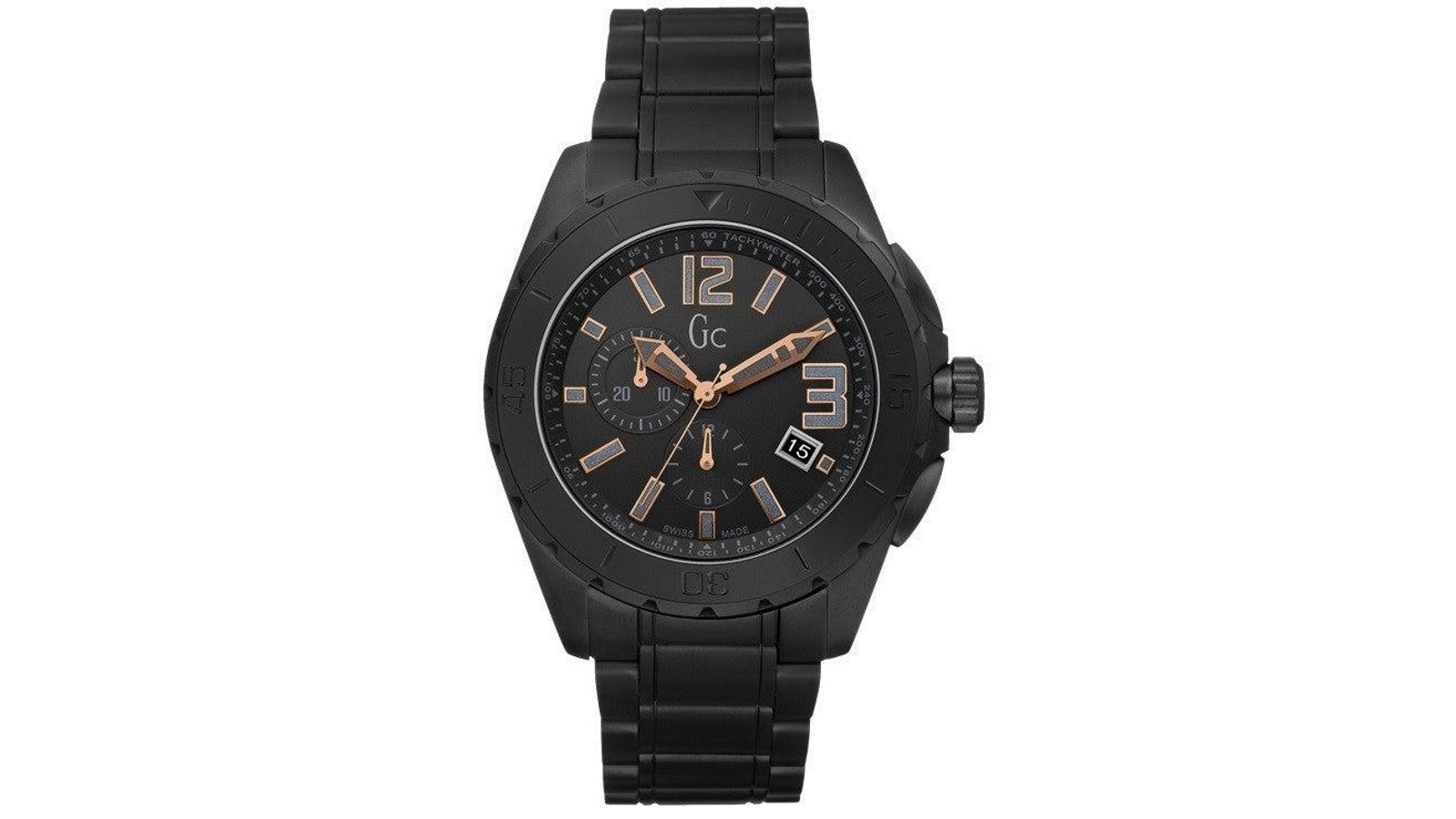 Guess Collection GC X76009G2S Ceramic Black Chronograph Men's Watch