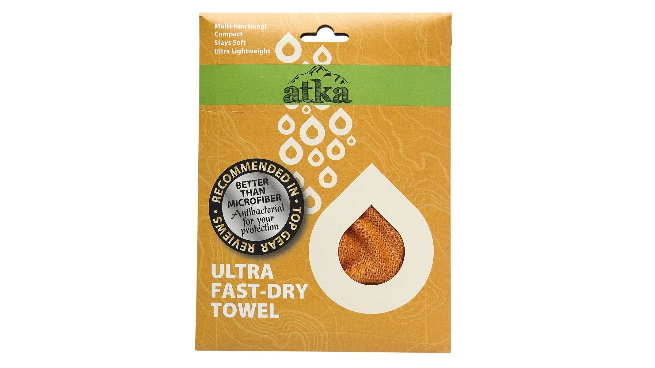 Atka Extra Small Fast Dry Towel - Orange