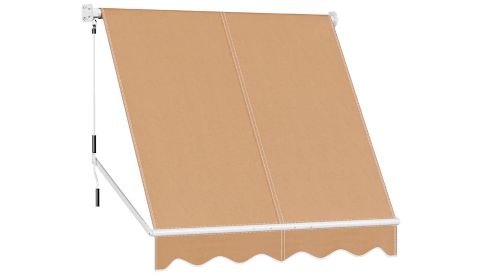 Instahut Retractable 2.1mx2.1m Fixed Pivot Arm Outdoor Window Blinds - Beige