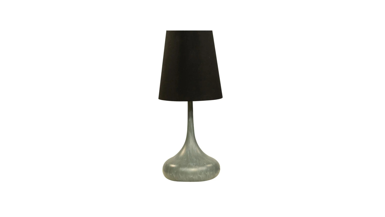 Sylvania Lighting Modern Classic Metal Base Cone Table Lamp Light - Black