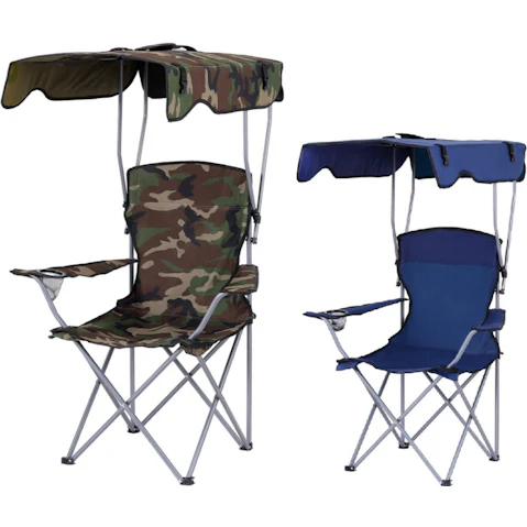 Weisshorn Folding Camping Chair with Canopy