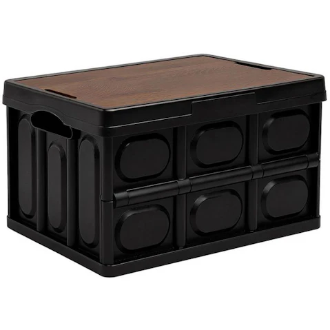 Gardeon 50 Litre Collapsible Outdoor Storage Organizer Box - Black
