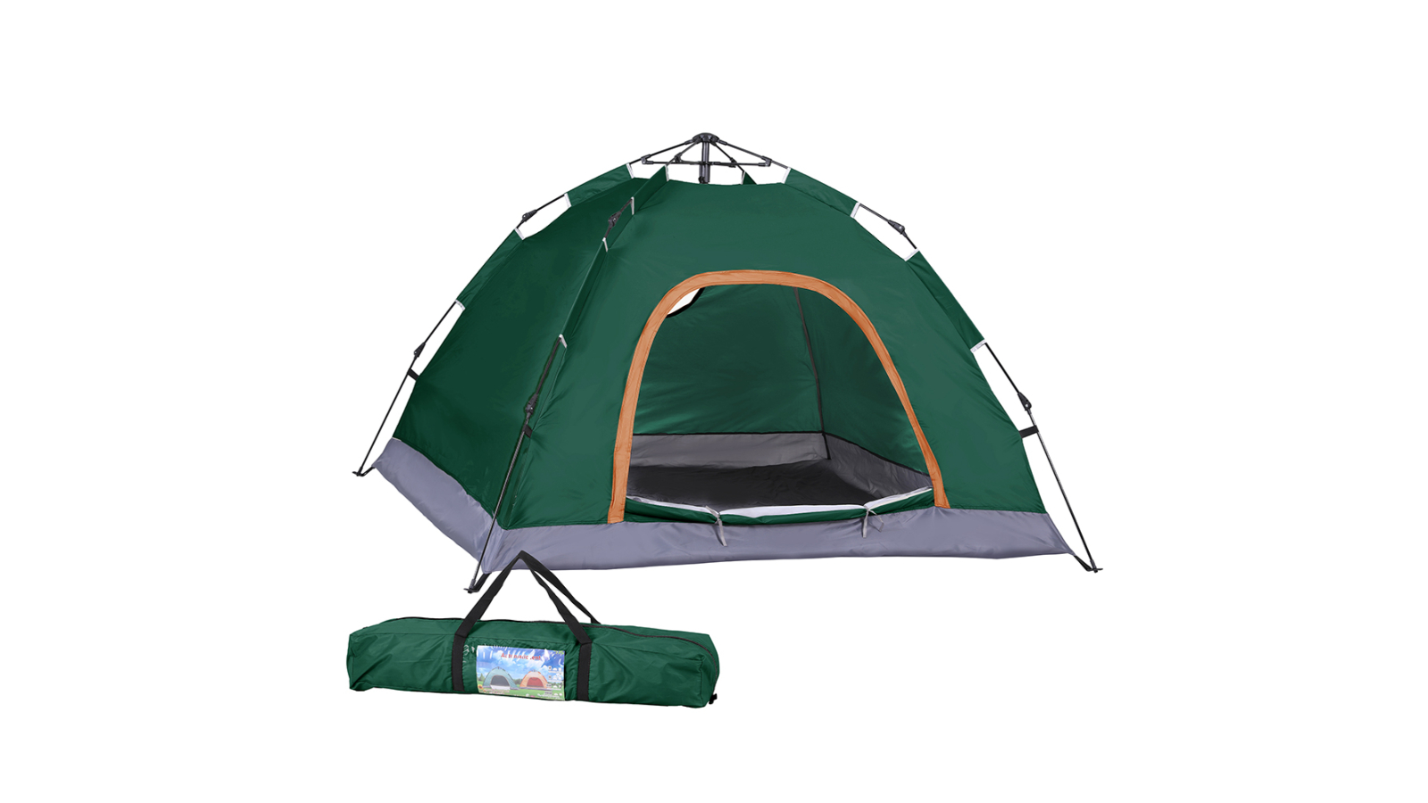 Weisshorn 2-Person Instant Pop-up Camping Tent - Green