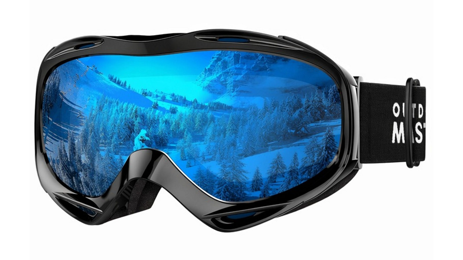 OutdoorMaster OTG Ski Goggles for Men, Women and Youth with UV Protection - Black/Grey
