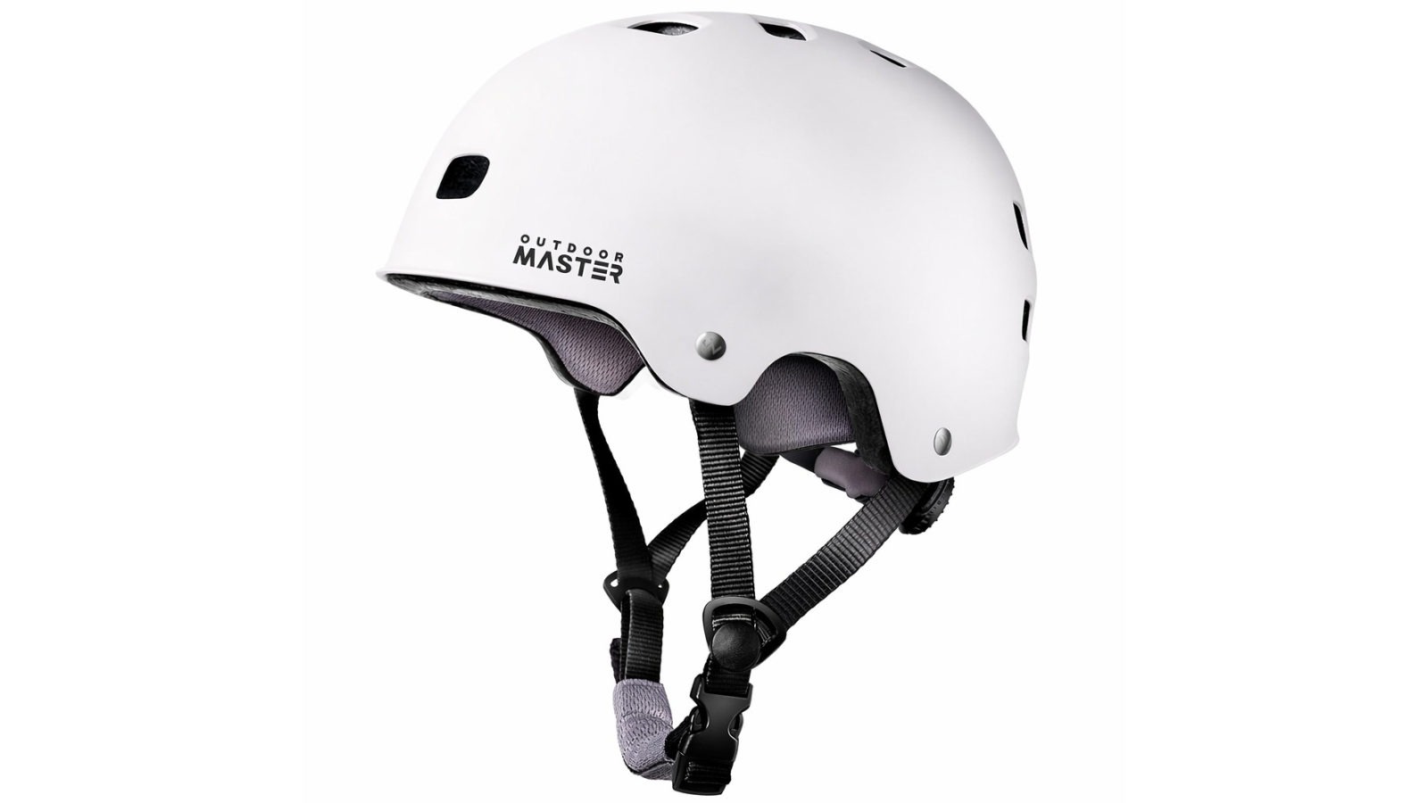 OutdoorMaster Skateboard/Scooter Bike Helmet with 2 Removable Liners for Adults and Youth - White