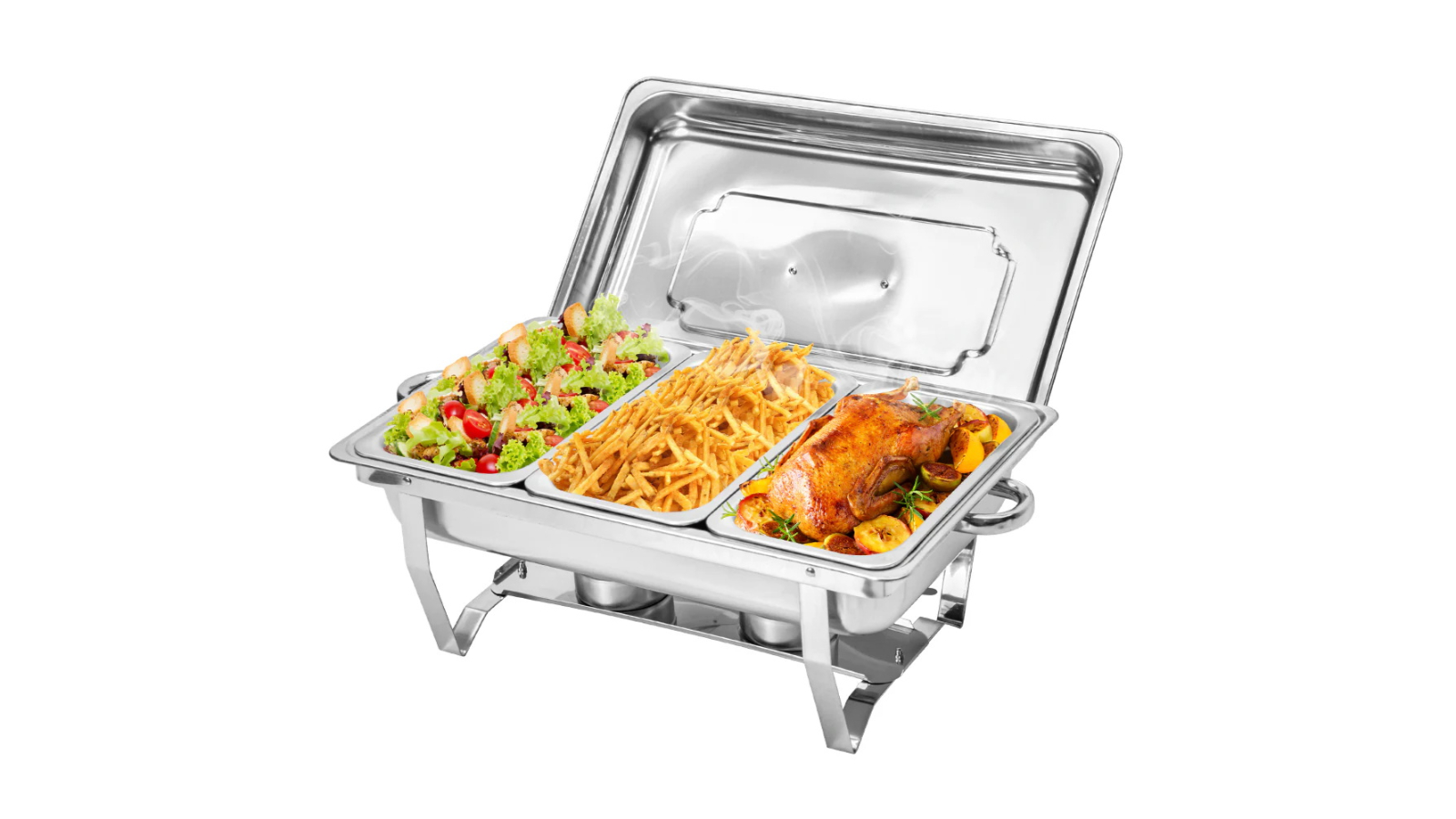 Alston Set of 3 Premium 410 Stainless Steel Buffet Warmer Chafing Dish - 3L