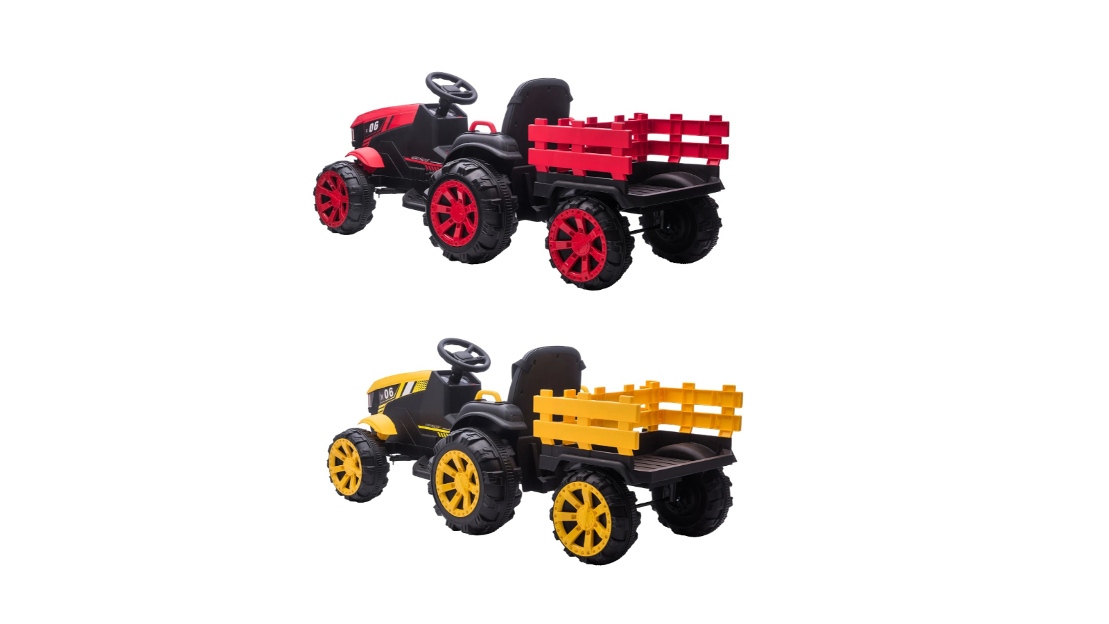 Kidbot Electric Car MP3 Player Safety Belt LED Light Ride-on Tractor Toy
