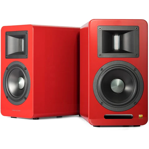 Airpulse A100 Wireless Active Bookshelf Speaker - Red