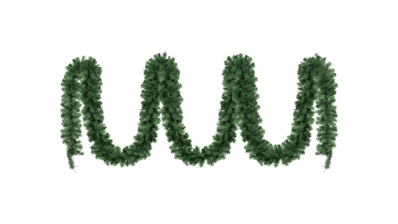 Jingle Jollys Green Prelit Christmas Garland with LED Light