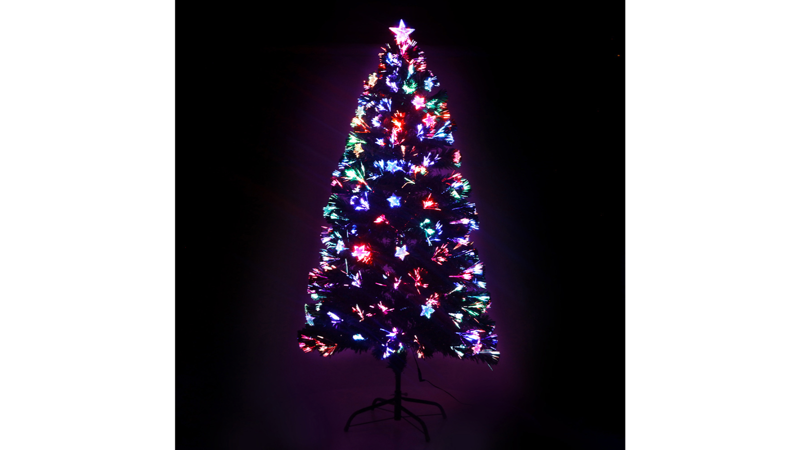 Jingle Jollys 150cm Optic Fiber LED Christmas Tree 180 Tips Multi Colour Lights