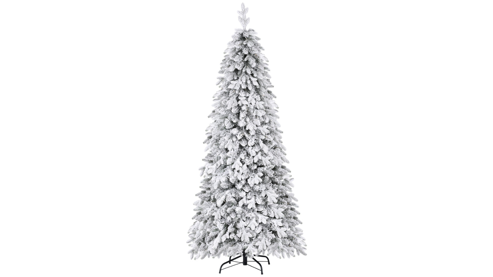 YS 2.1metre Flocking Pencil LED 860 Tips Christmas Tree - White