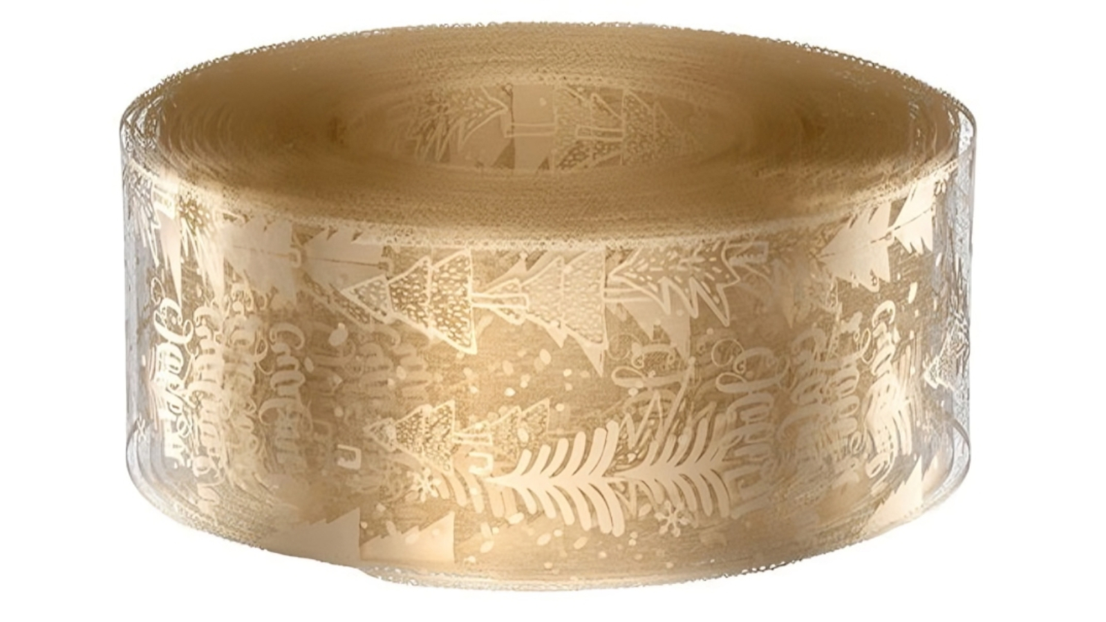 YS 20metre Gold Christmas Ribbon Roll