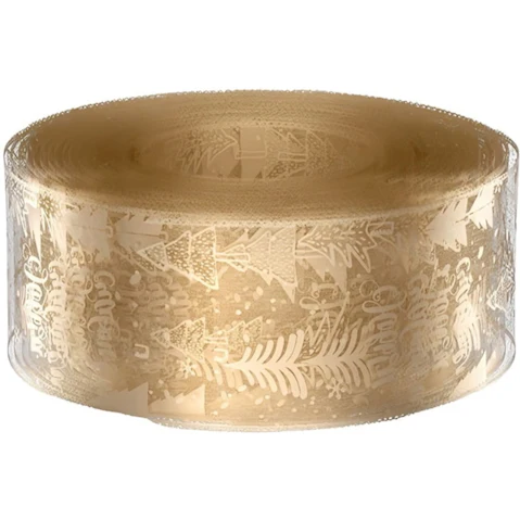 YS 20metre Gold Christmas Ribbon Roll