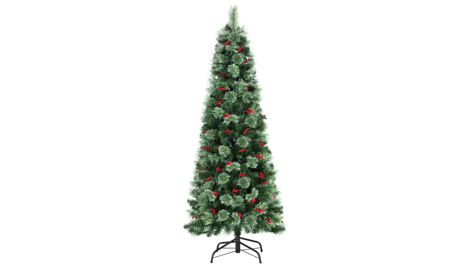 YS LED Christmas Tree with Red Barries - 1.8metre