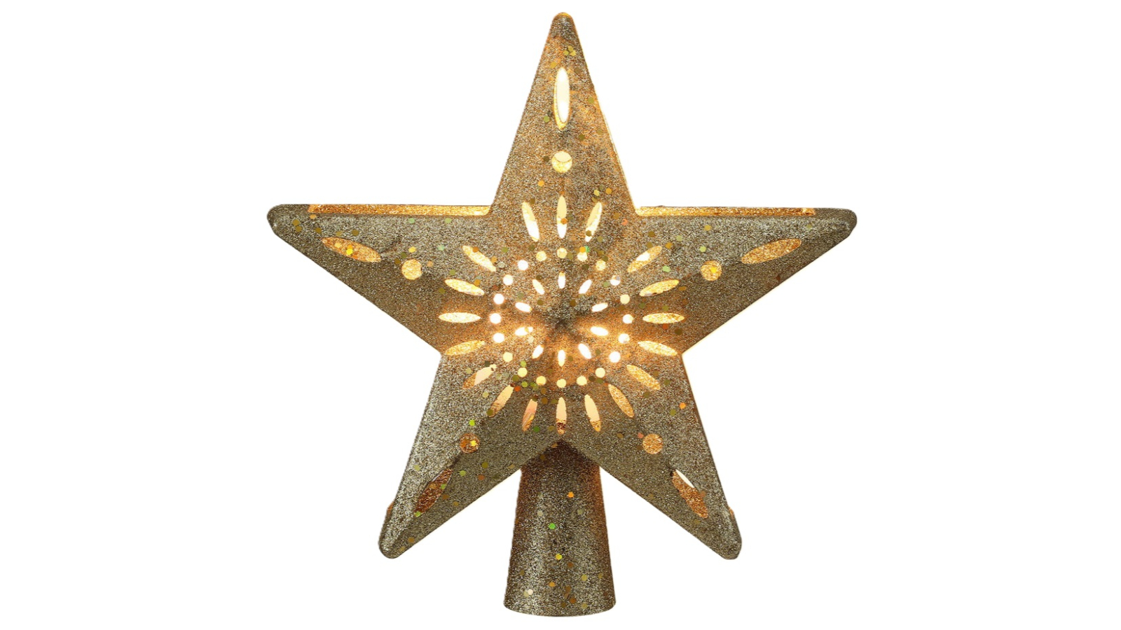 YS Gold Snowflake Christmas Tree Topper Star