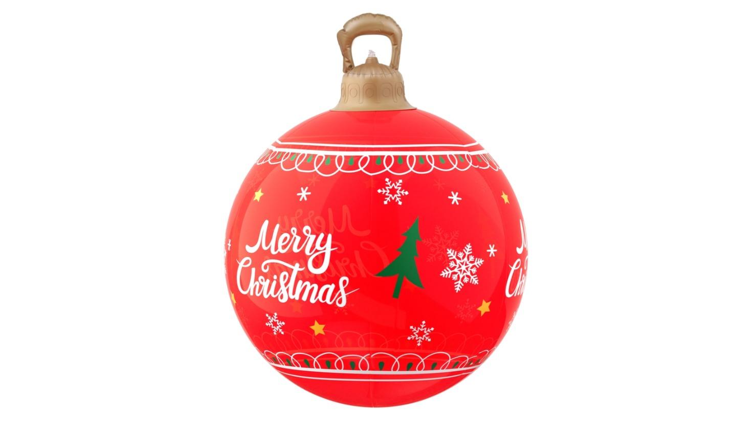 Jingle Jollys Christmas Inflatable LED Giant Bauble Decoration - Red