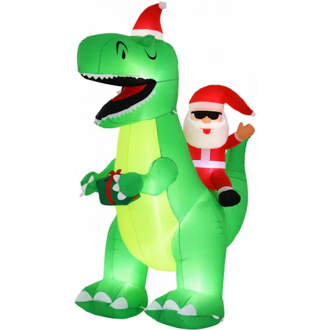 Jingle Jollys Inflatable Dinosaur 2.5m Illuminated Christmas Decoration