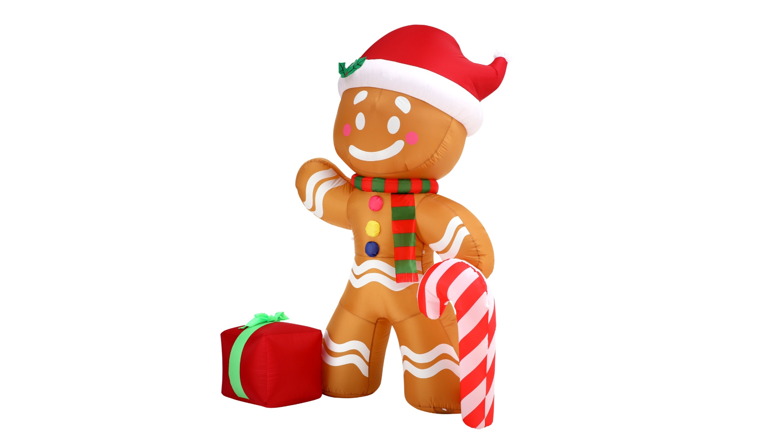 Tinseltown Inflatable Christmas Gingerbread Man LED Light Outdoor Decoration - 2.4metre