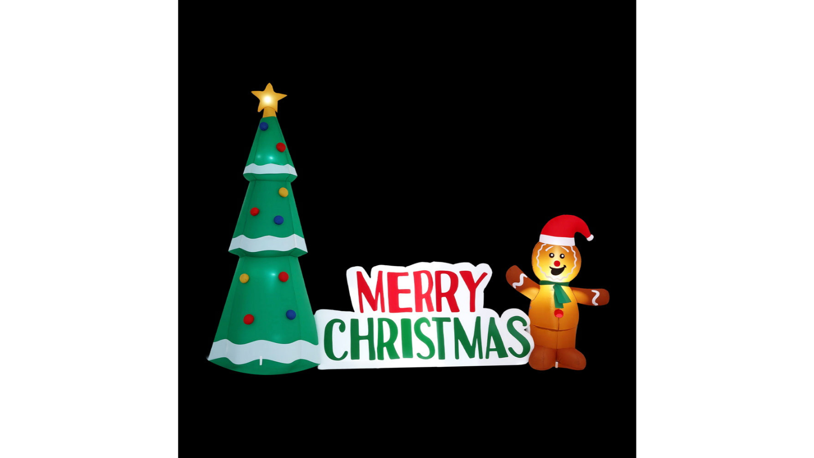 YS LED Christmas Inflatable Gingerbread Man Tree