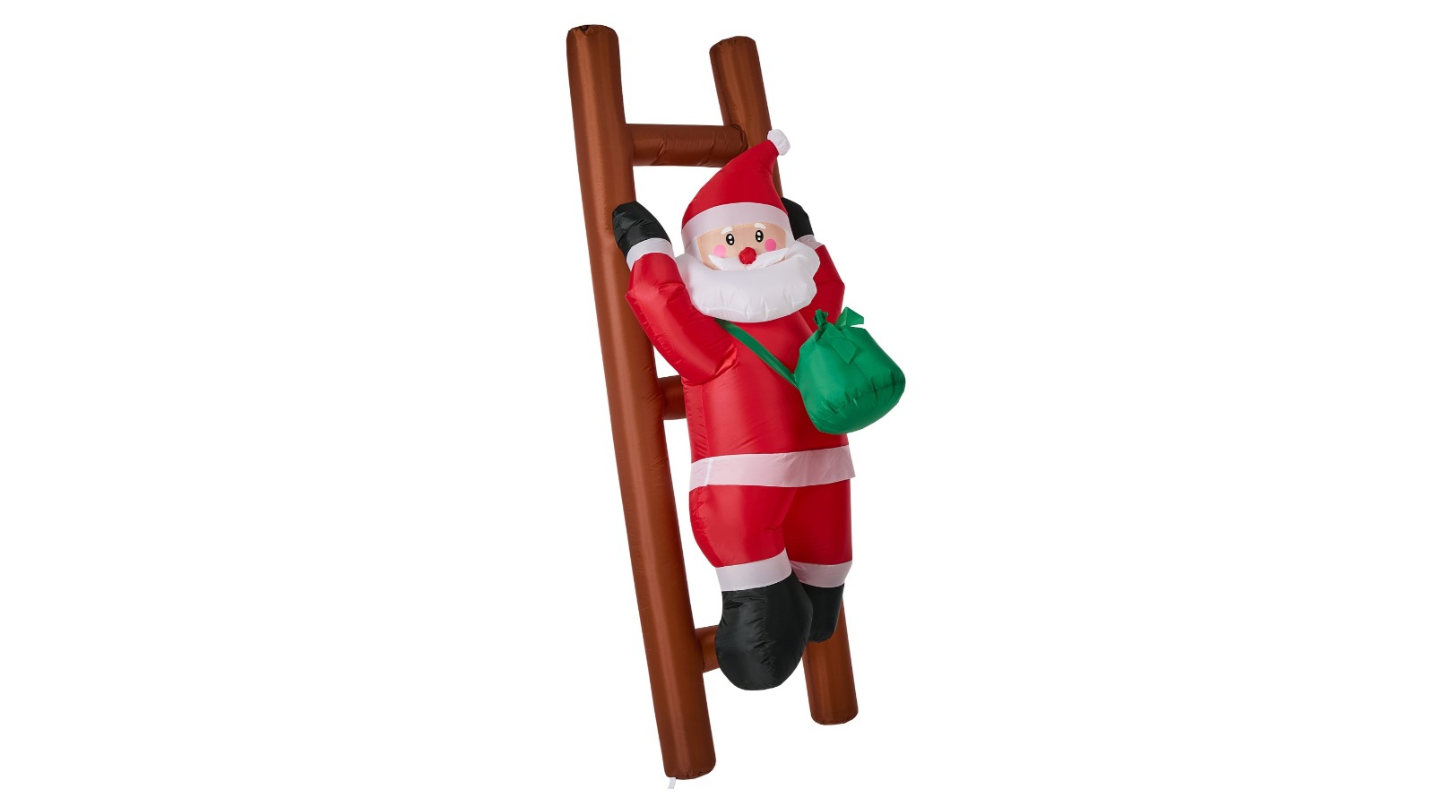 Tinseltown Inflatable Santa on Ladder with LED Light - 2.4m