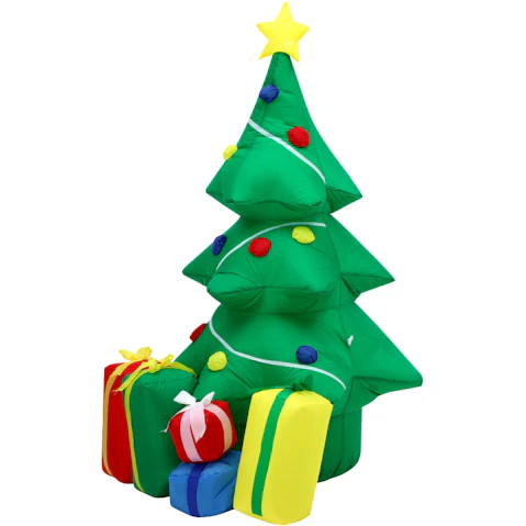 Tinseltown Inflatable Christmas Tree Gift LED Light Outdoor Decorations - 1.5metre