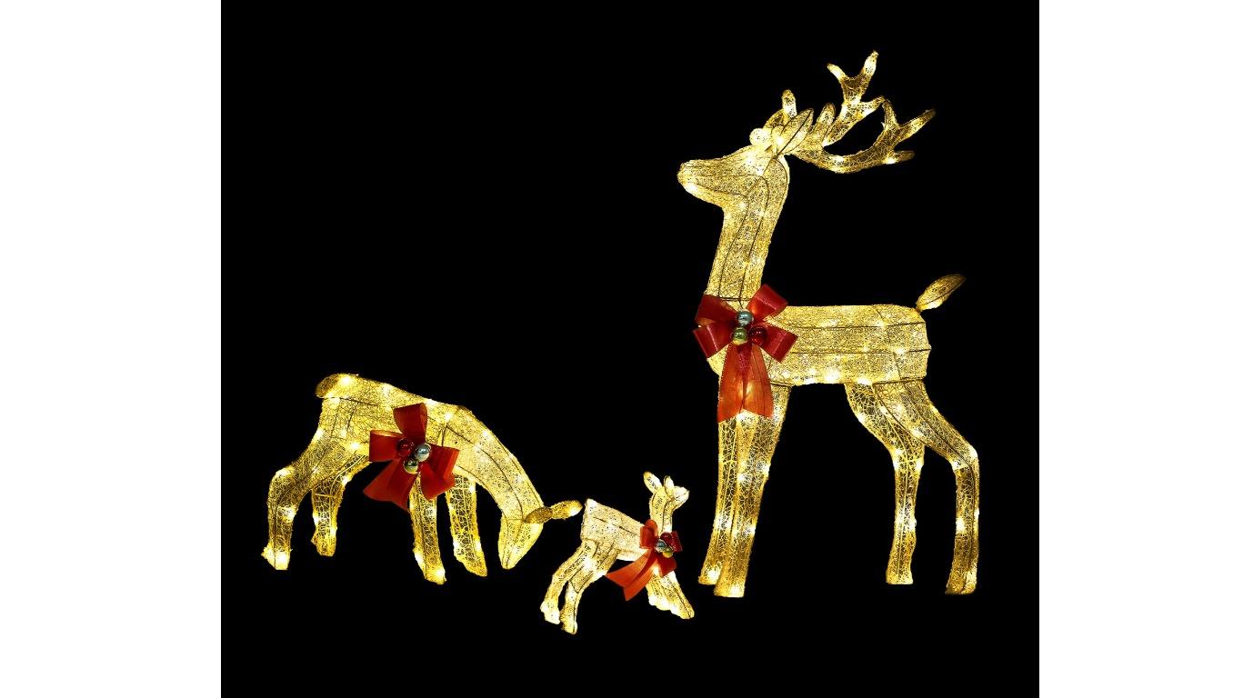 Tinseltown 3 Piece LED Reindeer Family Christmas Light