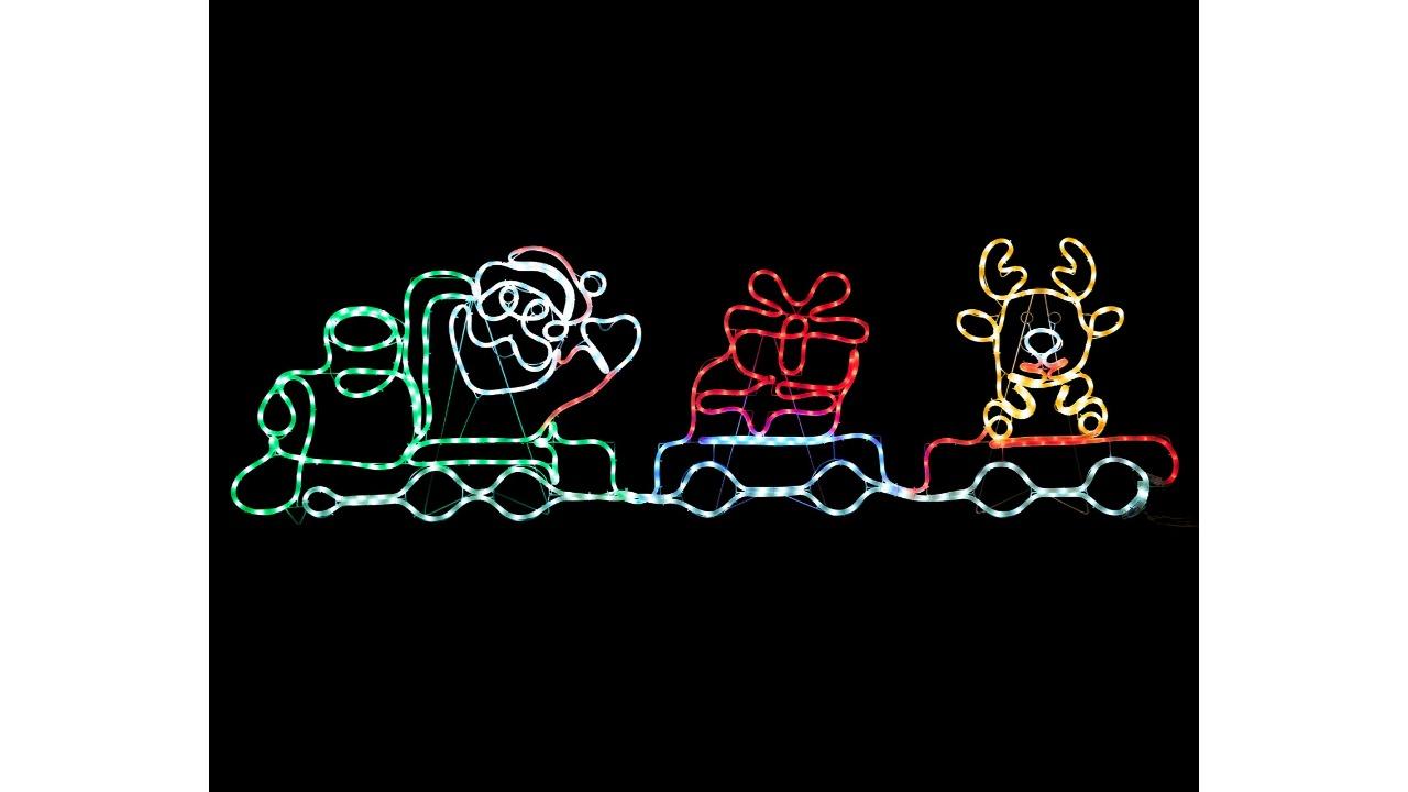 Tinseltown LED Santa Train Motif Christmas Light - 196cm
