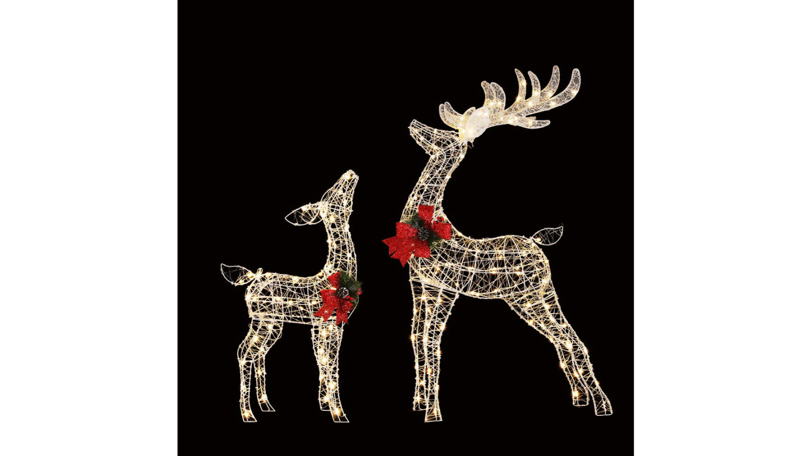 Jingle Jollys Christmas Lights Reindeer Set Fairy Light 170 LED Decorations - 2 Piece