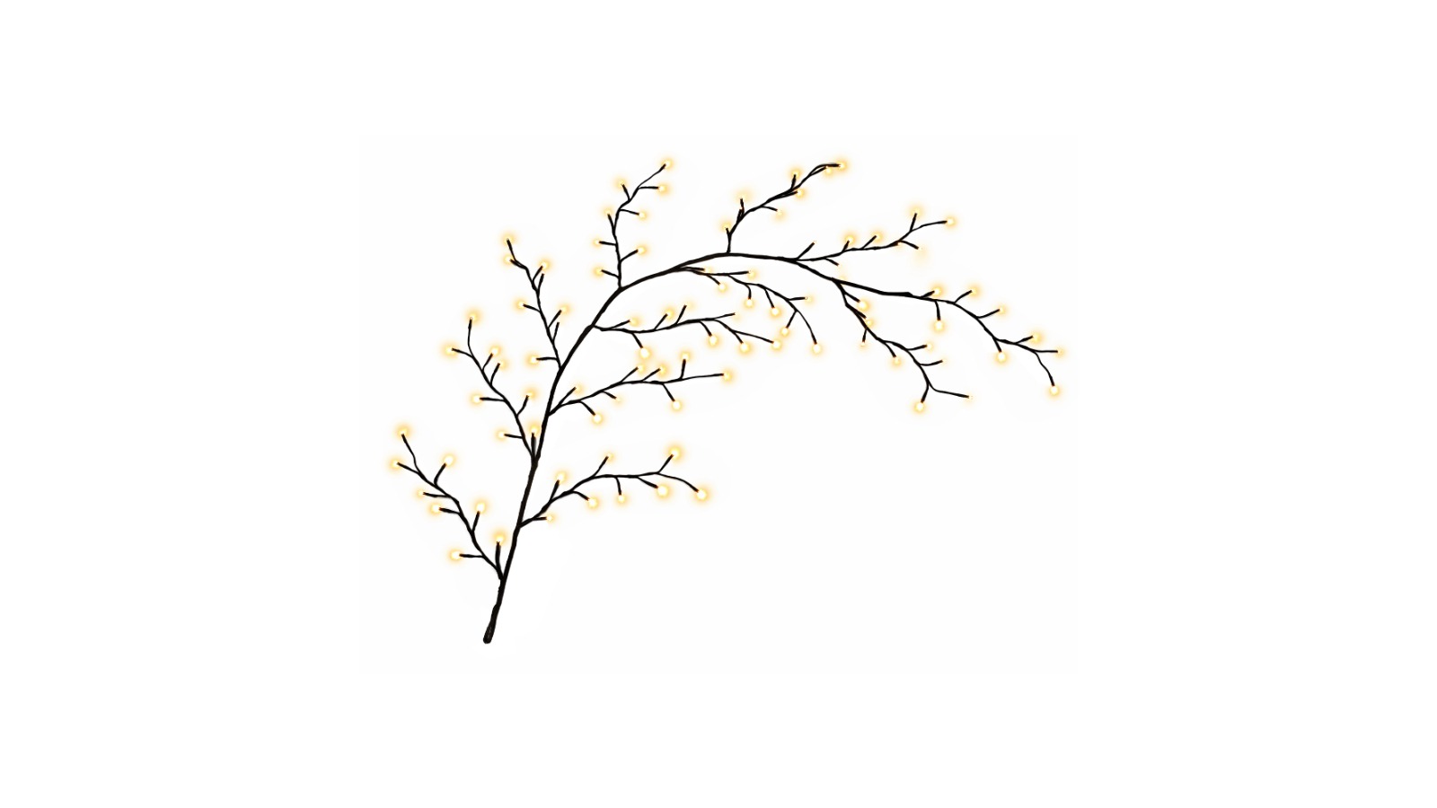 Jingle Jollys 1.8m Christmas Willow Vine LED Light - Warm White