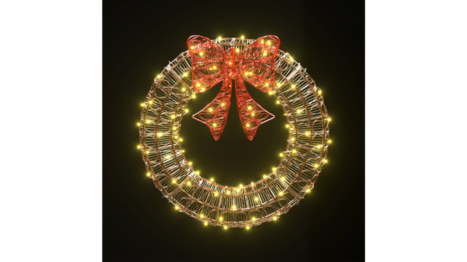 Jingle Jollys Wreath Christmas Lights - 60cm