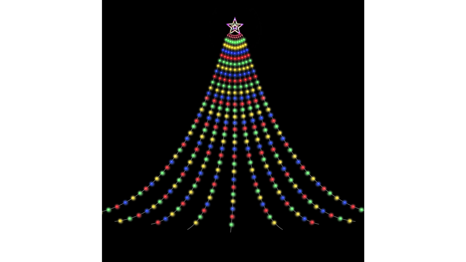 Jingle Jollys 3.8metre 340 LED Waterfall Christmas String Light