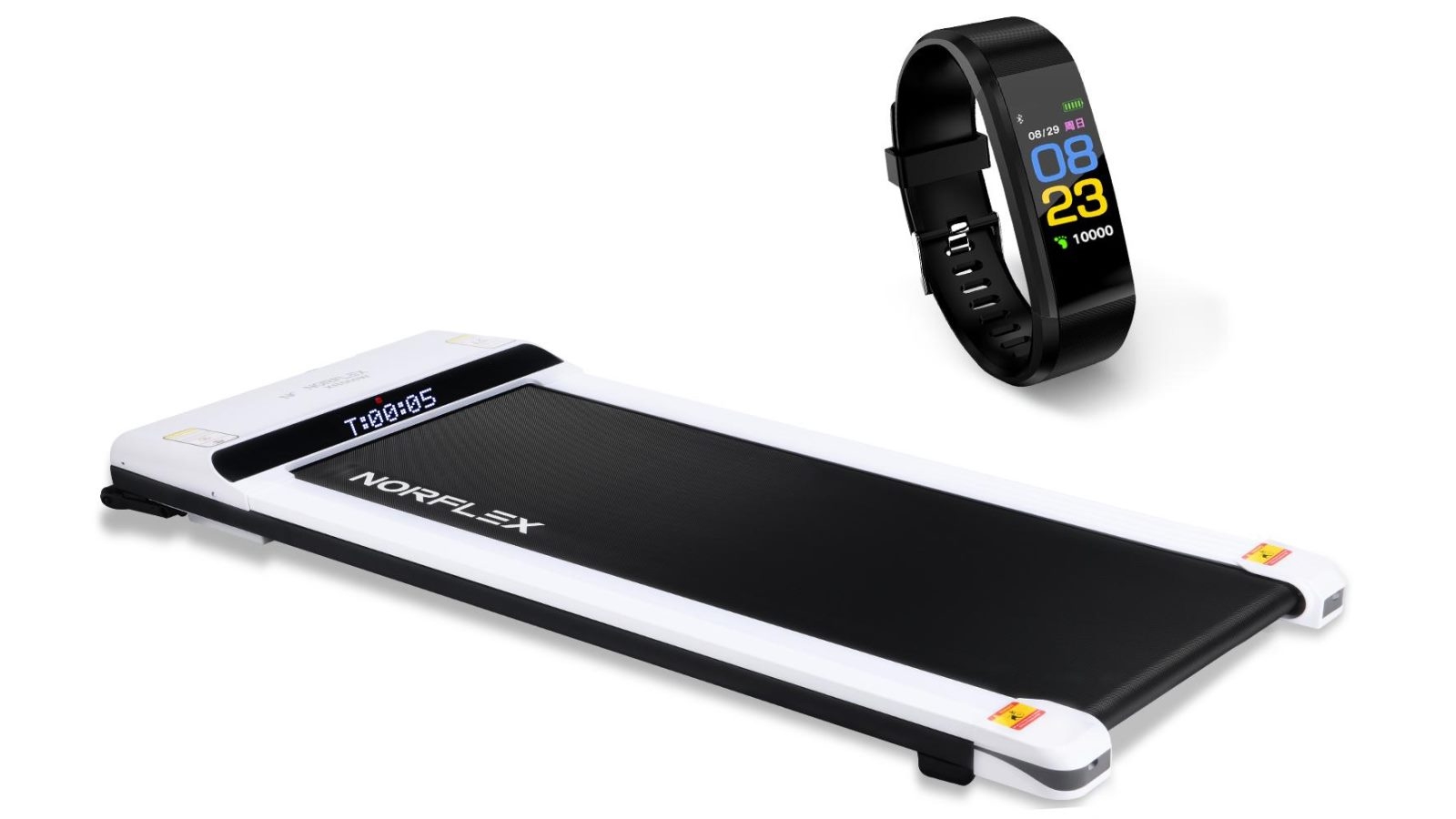 Norflex XR660B Electric Walking Treadmill + Fitness Tracker Band