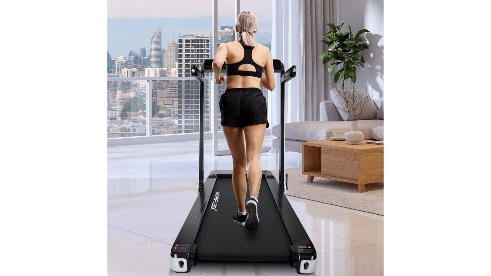 Norflex XR880MGW Electric Walking Treadmill + Fitness Ball White