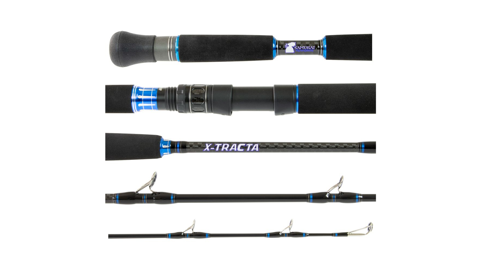 Samurai X-Tracta Carbon Rod Over Head Medium Fast Fishing Rod - 6ft