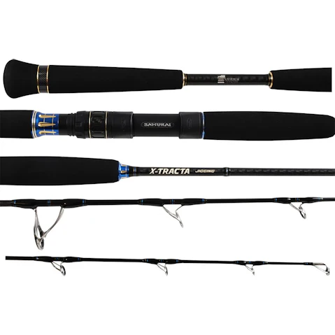 Samurai X-Tracta 5 ft 6 in 1-Piece Medium Spin Carbon Jig Fishing Rod - PE 2 - 4
