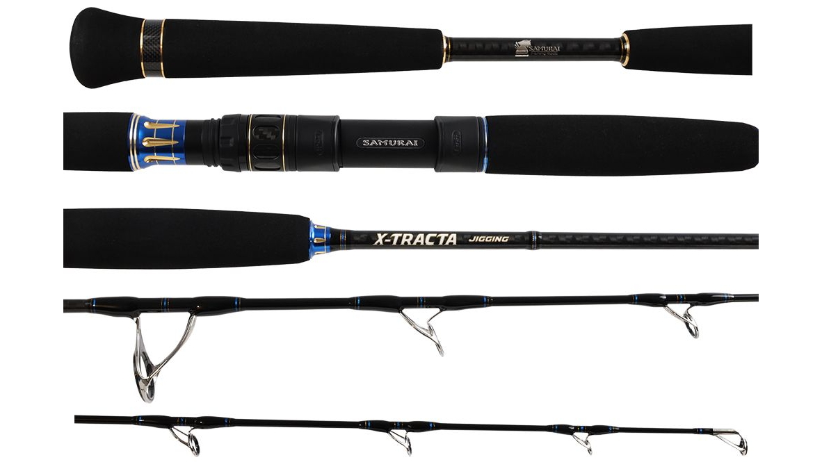 Samurai X-Tracta 5 ft 6 in 1-Piece Medium Spin Carbon Jig Fishing Rod - PE 3 - 6