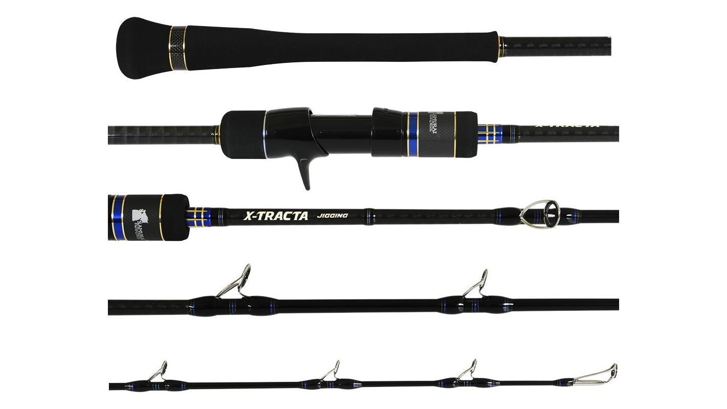 Samurai X-Tracta 5 ft 6 in 1-Piece Overhead Carbon Jig Fishing Rod - PE 3 - 6