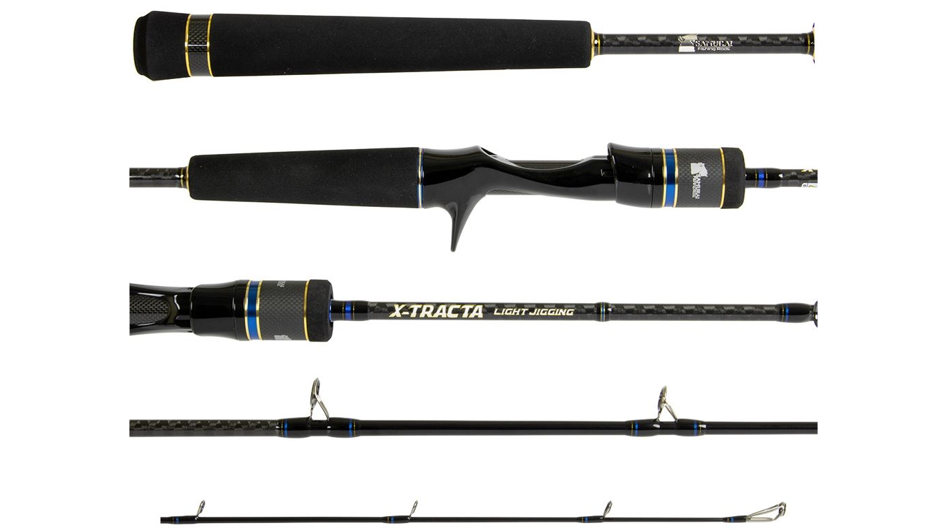 Samurai X-Tracta 6 ft 1-Piece Overhead Medium Fast Light Jig Carbon Fishing Rod - 20g