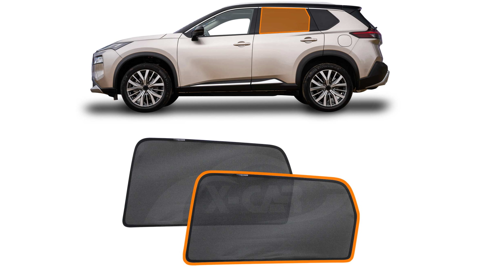 X-Car Magnetic Mesh Rear Window Sun Shade for Nissan X-trail Xtrail T33 2022-2024