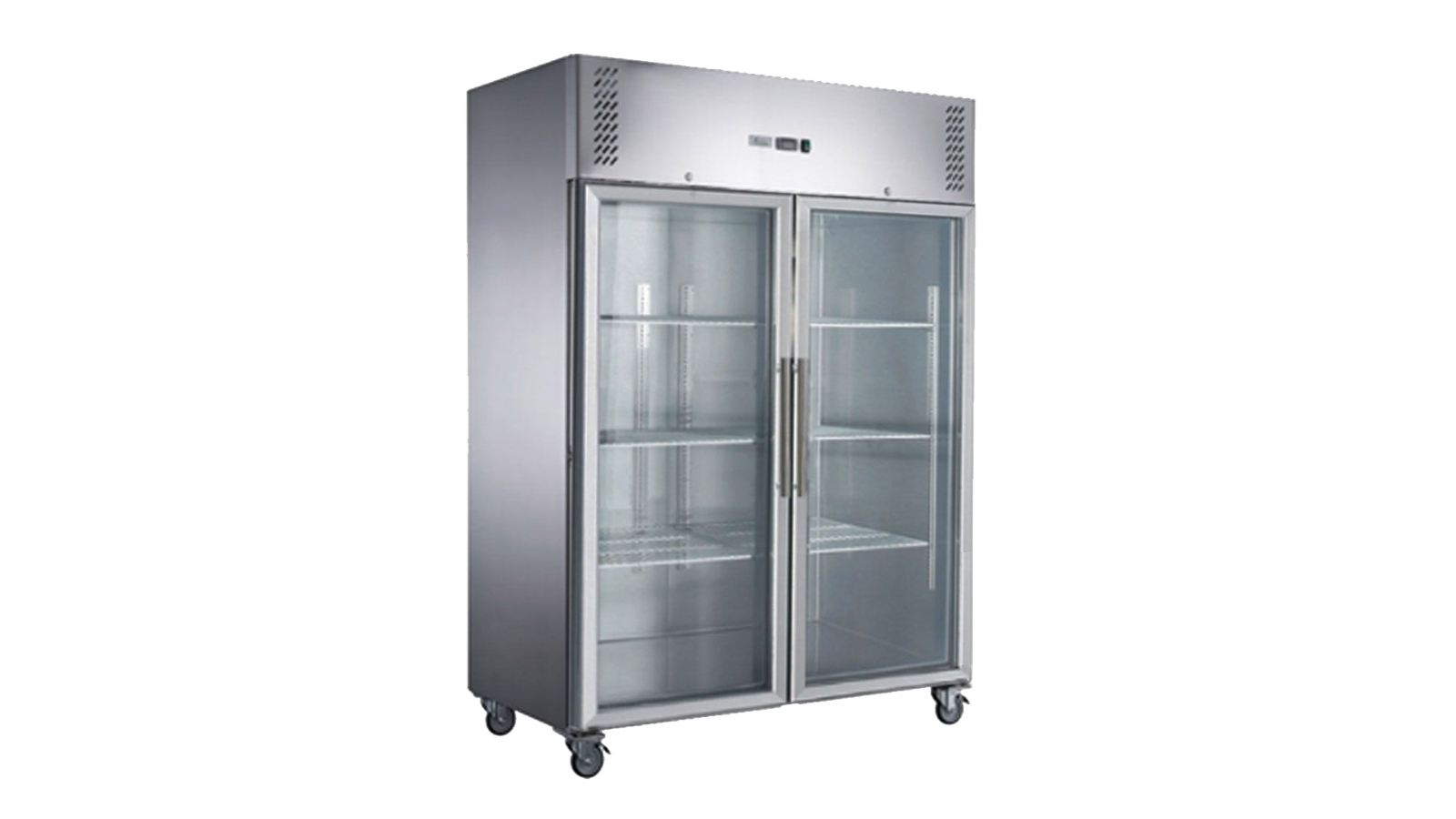 Thermaster Commercial Full Glass 2-Door Upright Fridge - 1400 Litre