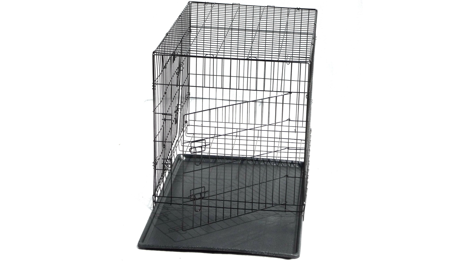YES4PETS Collapsible Metal Pet Carrier with Divider - 30inch