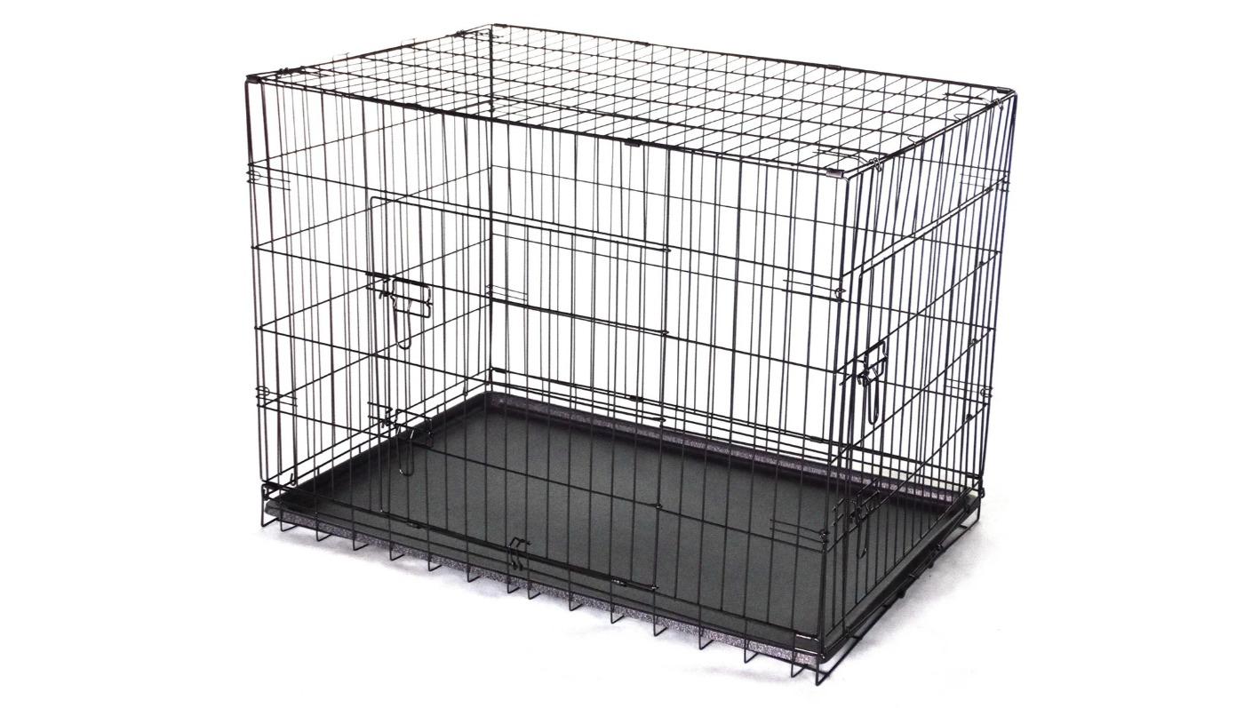 YES4PETS 30inch Collapsible Metal Dog Crate Cage Cat Carrier with Mat
