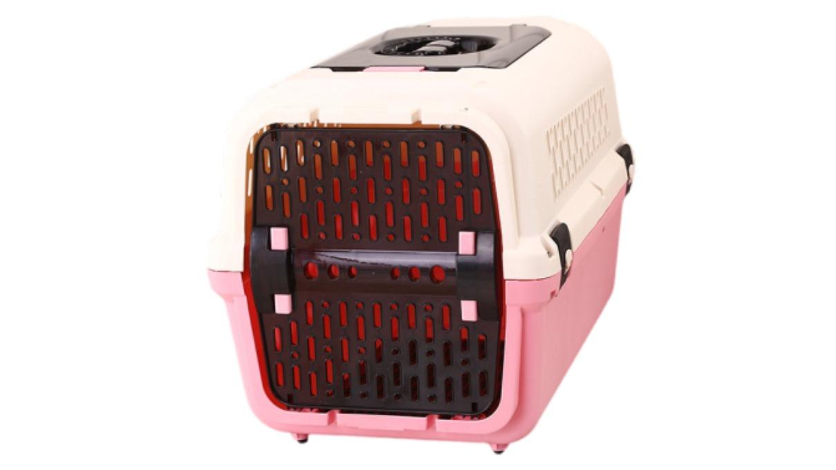 YES4PETS Dog Cat Rabbit Travel Cage with Tray and Window
