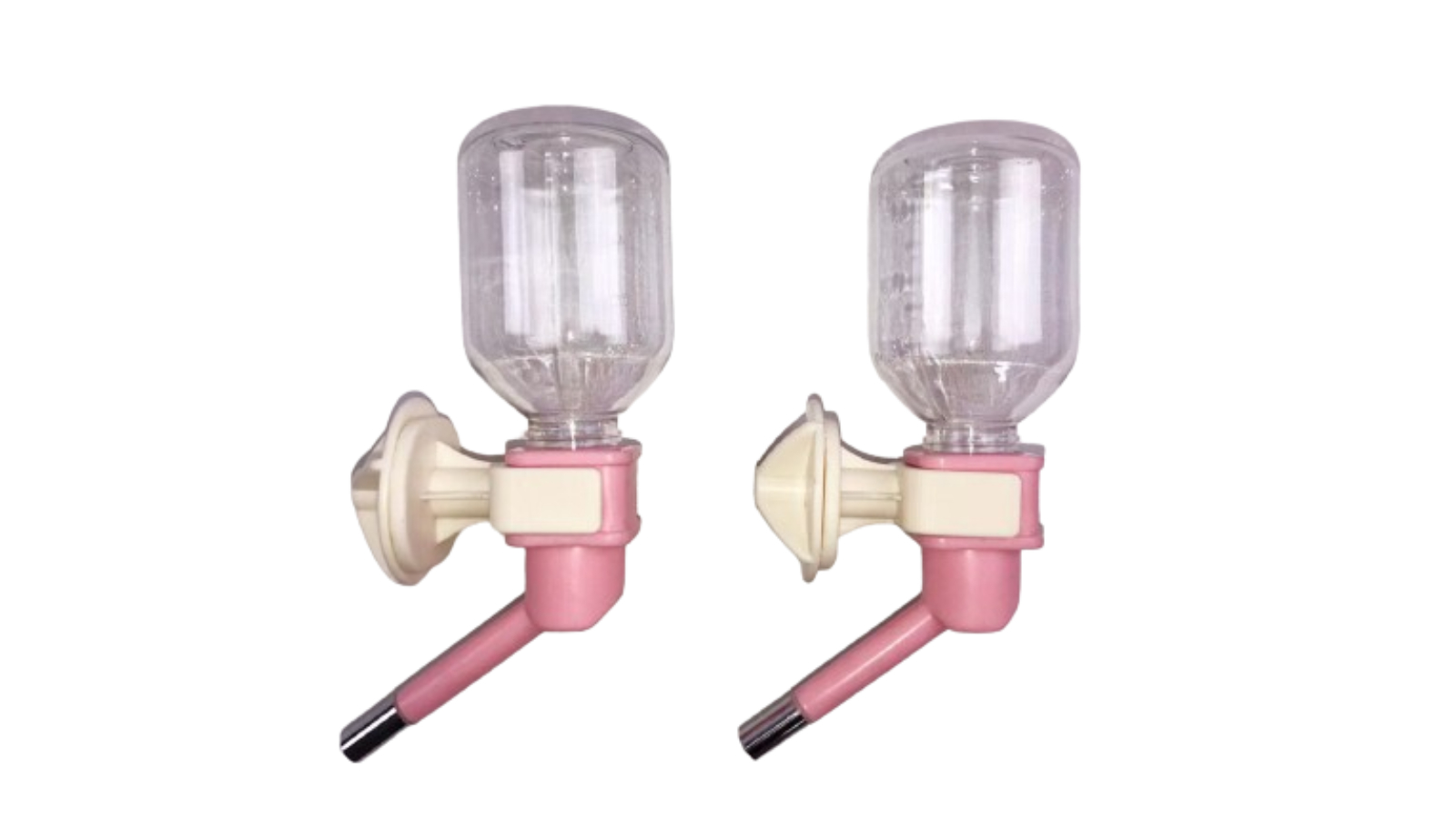 YES4PETS 2 Piece Small Pet Hanging Water Drinking Bottle - Pink