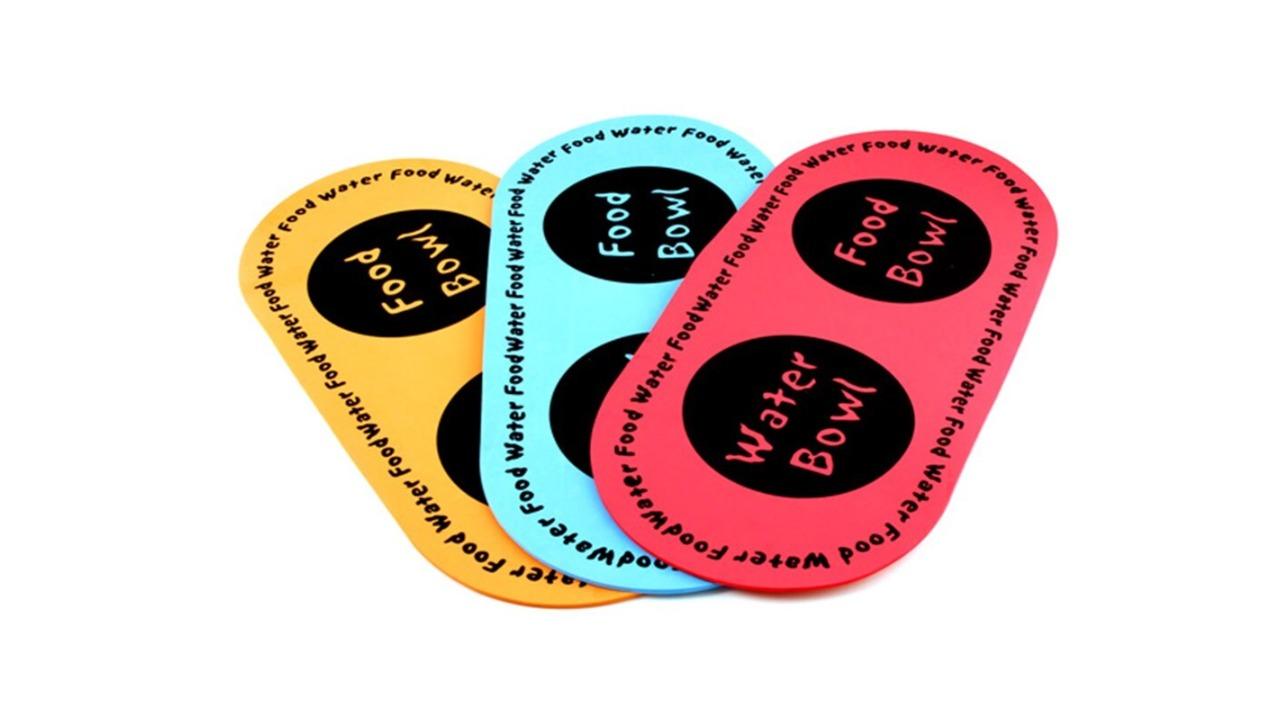 YES4PETS 6 Piece Placemat Waterproof Leakproof Pet Food Bowl Feeder