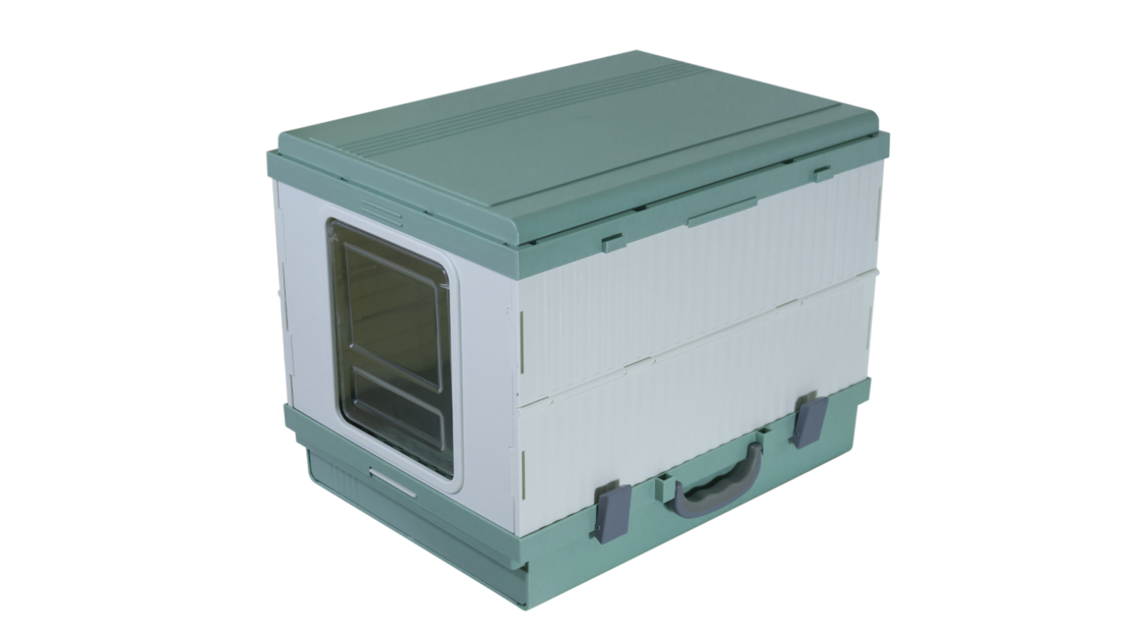 YES4PETS X-Large Portable Cat Litter Box with Handle and Scoop - Green