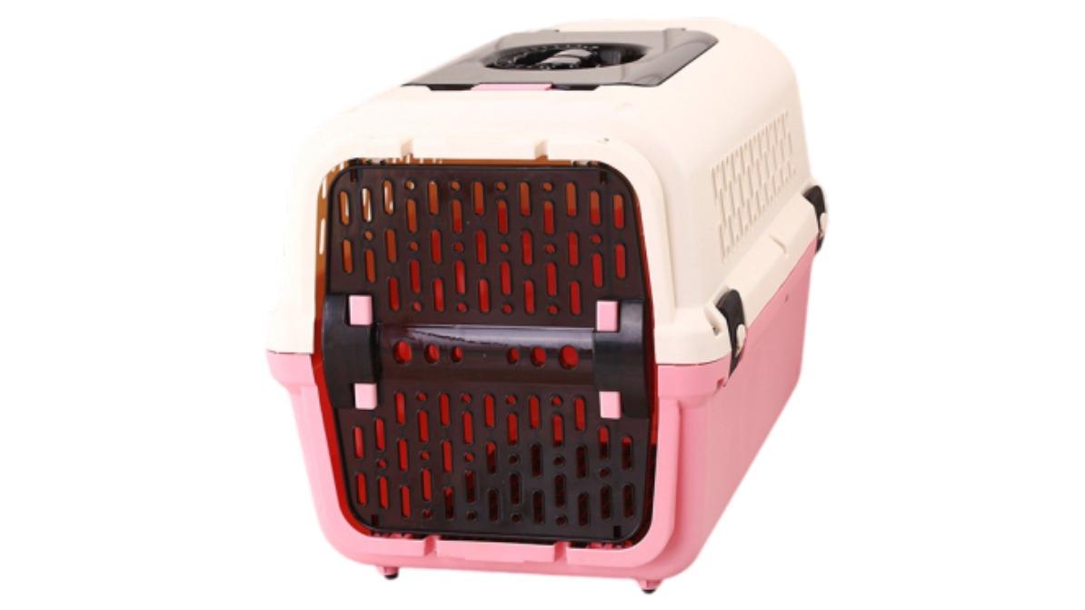 YES4PETS Dog Cat Rabbit Travel Cage with Tray and Window - Medium