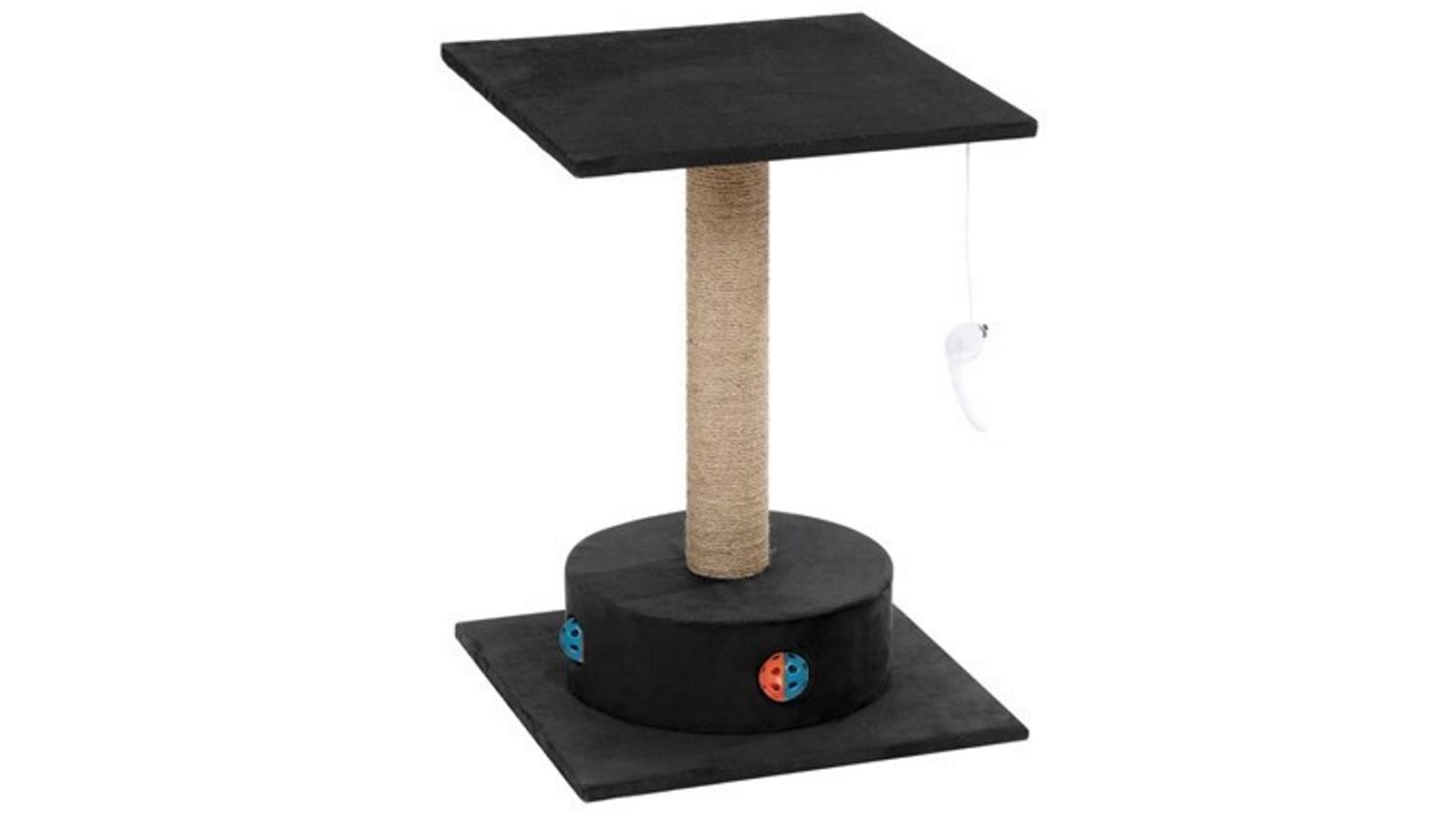 YES4PETS Black Cat Scratching Tree Scratcher Post Pole Furniture Gym House - 41cm x 41cm x 57cm