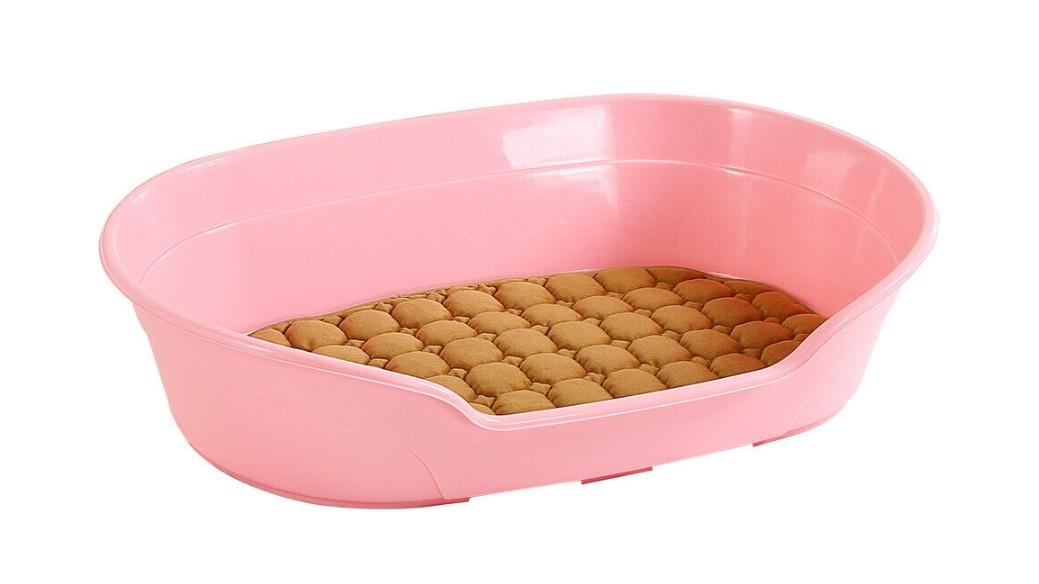 YES4PETS Small Plastic Washable Basket Pet Bedding - Pink